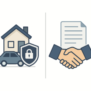 Secured vs unsecured loans comparison showing collateral-based and credit-based borrowing
