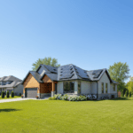 Residential solar panel system installed on a modern home rooftop