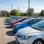 Low maintenance used cars for daily use at a dealership lot in the USA and Canada