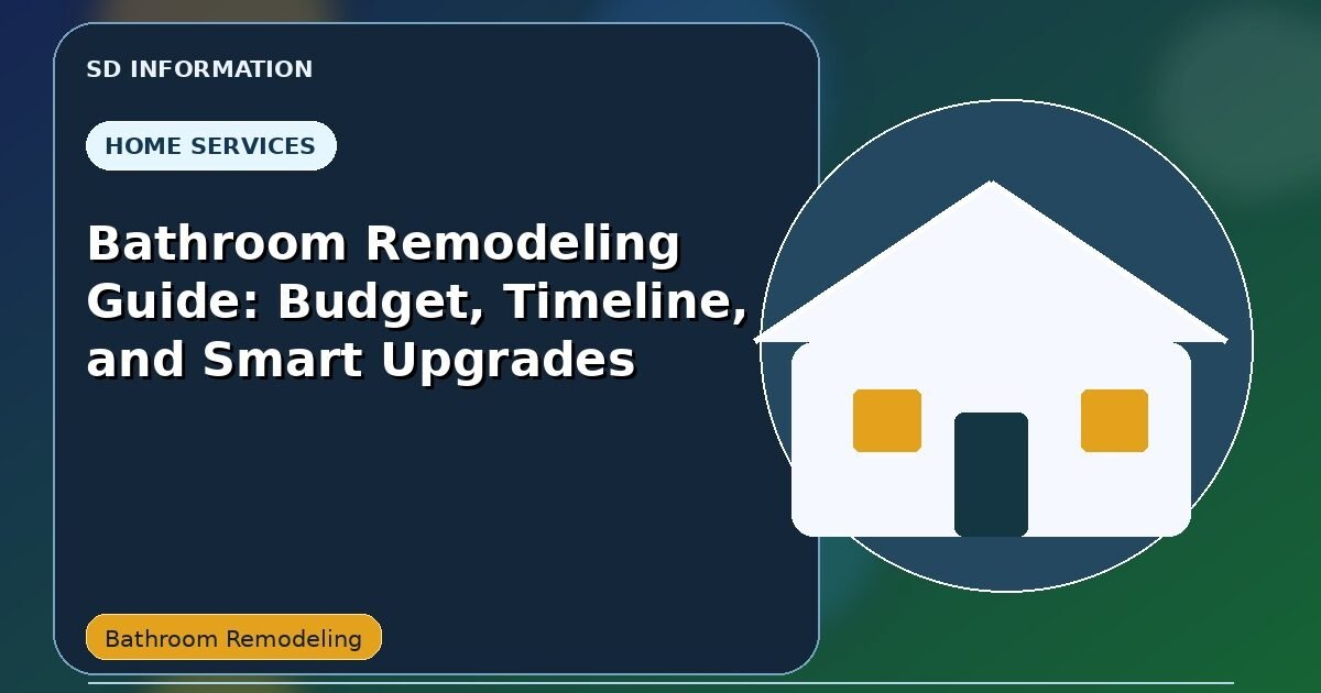 Bathroom Remodeling Guide: Budget, Timeline, and Smart Upgrades 1 Bathroom Remodeling Guide: Budget, Timeline, and Smart Upgrades